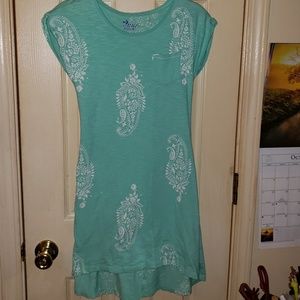 Aqua and white girls dress Old Navy